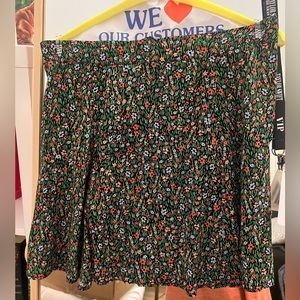 Olivaceous Floral Mini Skirt